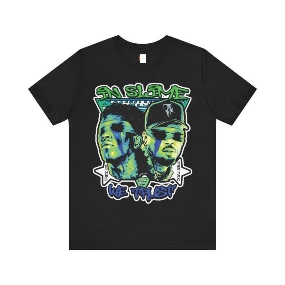 Young Thug Chris Brown Slime And B Retro Rap Music Fan T Shirt